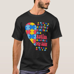 Camiseta Um grande pedaço do meu coração tem autismo e é me