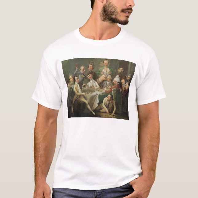Camiseta Um grupo da caricatura, c.1776 (óleo em canvas) (Frente)