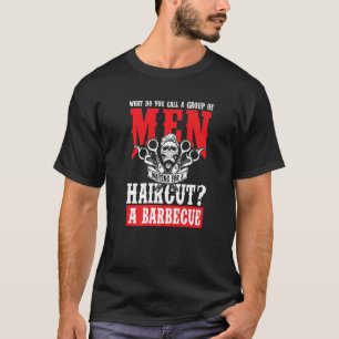 Camiseta Um Grupo Esperando Um Corte De Cabelo Um Prêmio De