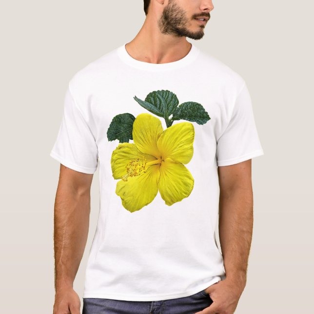 Camiseta Um Hibiscus Amarelo (Frente)