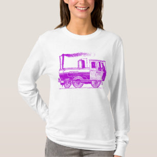 Camiseta Um homem e seu trem - roxo