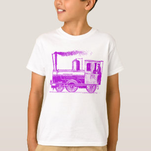 Camiseta Um homem e seu trem - roxo