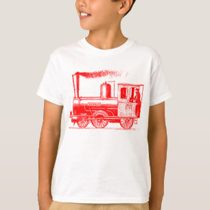 Camiseta Um homem e seu trem - Vermelho