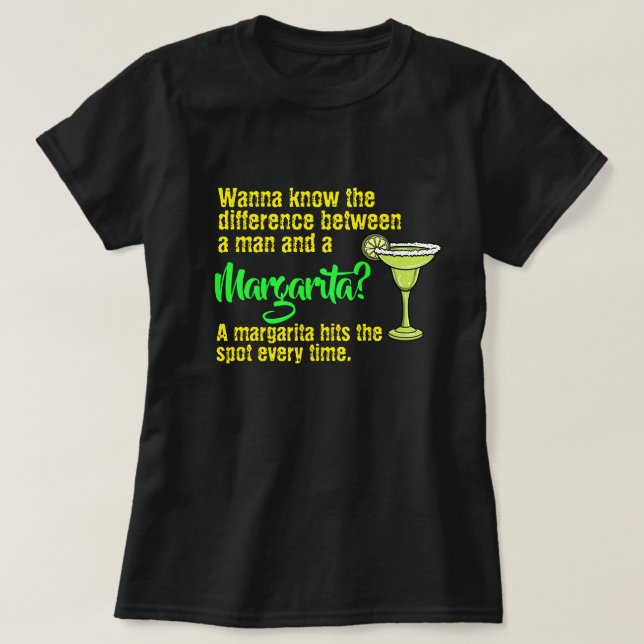 Camiseta Um homem engraçado e uma Margarita acertaram o pon (Frente do Design)