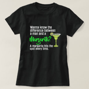 Camiseta Um homem engraçado e uma Margarita bateram no pon