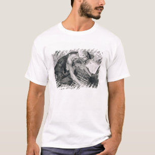 Camiseta Um homem instruído absorvido no Koran