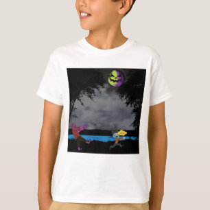 Camiseta Um homem perseguido por zumbis