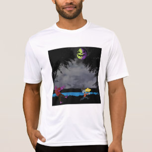Camiseta Um homem perseguido por zumbis