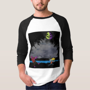 Camiseta Um homem perseguido por zumbis