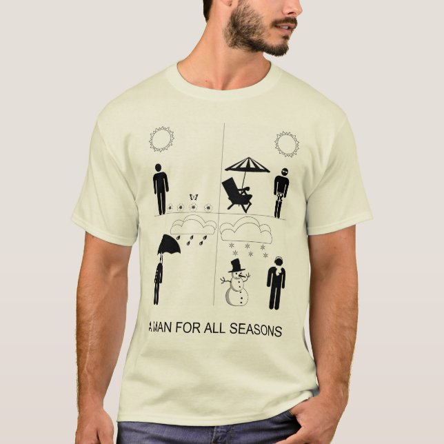 Camiseta Um homem por todas as estações (Frente)