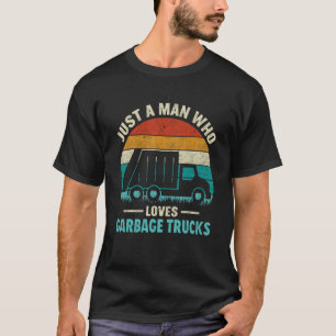 Camiseta Um Homem Que Adora Lixo Caminhões Reciclagem Lixo 