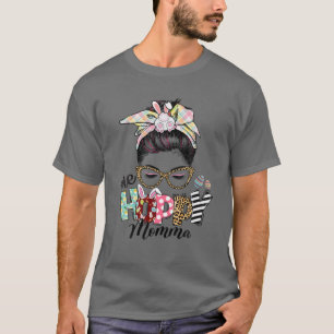 Camiseta Um Hoppy Momma Mensagem Bun Hair Day