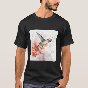 Camiseta Um Hummingbird Que Passa Por Uma Ala Flor, Seja