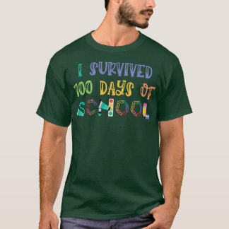 Camiseta Um Hundered Days of School I Sobreviveu a 100 Dias