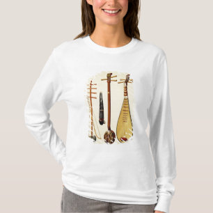 Camiseta Um huqin e um arco, um sheng, um sanxian e um