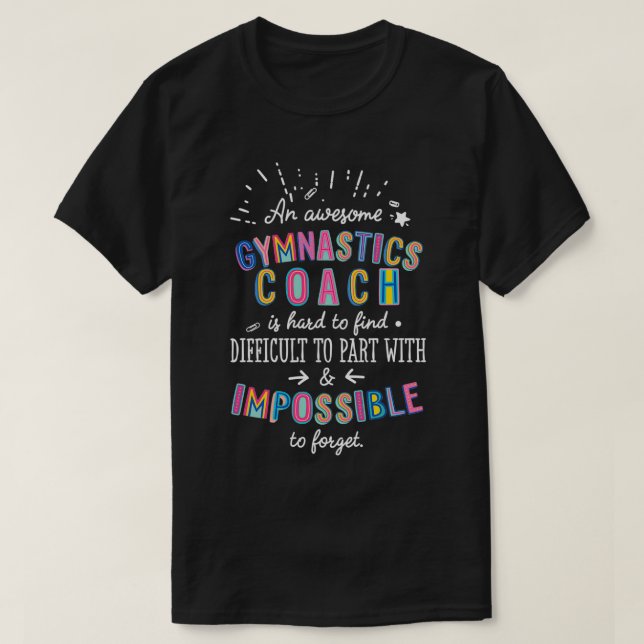 Camiseta Um incrível treinador de ginástica que dá ideias i (Frente do Design)