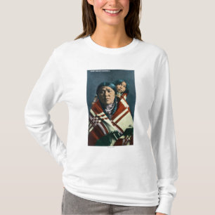 Camiseta Um indiano Madonna do corvo e criança