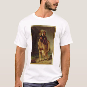 Camiseta Um indiano norte-americano em uma paisagem