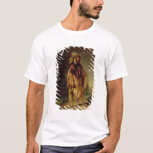 Camiseta Um indiano norte-americano em uma paisagem