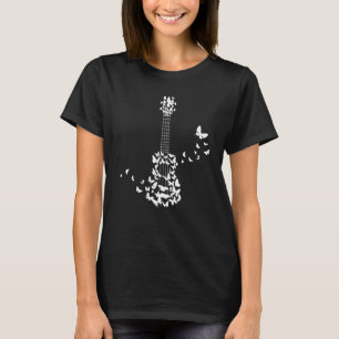 Camiseta Um Instrumento Ukulele De Quatro Cordas Com Bela
