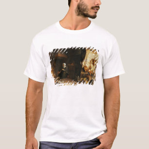Camiseta Um interior da cozinha com uma menina de empregado