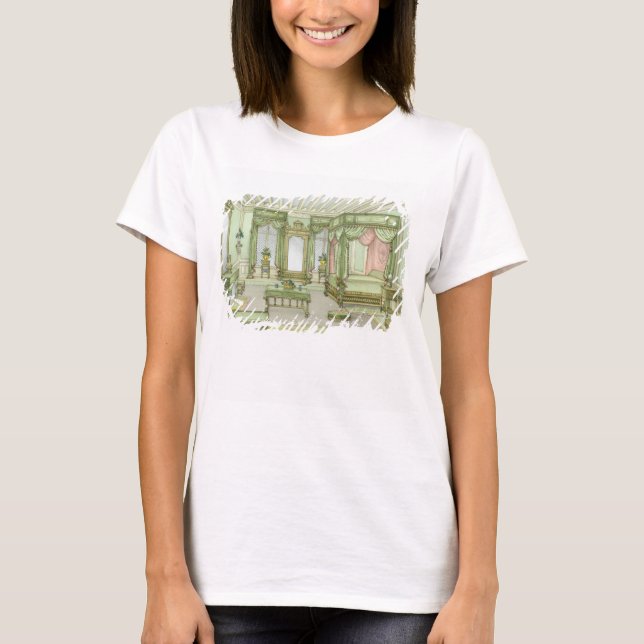 Camiseta Um interior de quarto no estilo Henri II (litoral  (Frente)