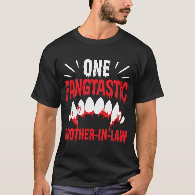 Camiseta Um Irmão Fangtástico Que Corresponde À Família Hal (Frente)