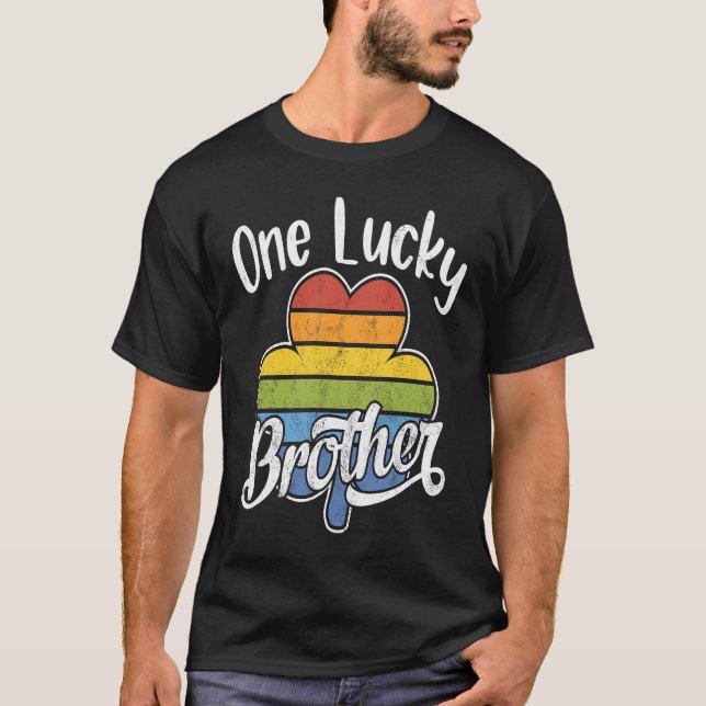 Camiseta Um Irmão Sortudo Divertido Irlandês C Rua Patrick (Frente)