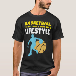 Camiseta Um Jogo de Estilo de Vida Esporte Basquete Bola de