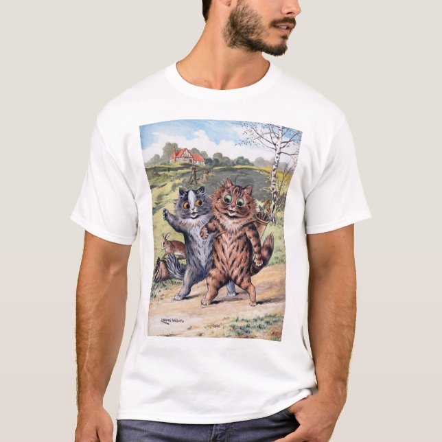 Camiseta Um jogo de golfe, Louis Wain (Frente)
