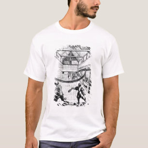 Camiseta Um jogo real do tênis no Jeu de Paume