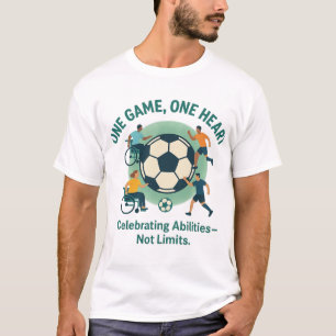 Camiseta "Um Jogo, Um Coração — Inclusive T-Shirt De Futebo