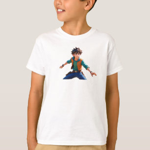 Camiseta um jovem em estilo 3D