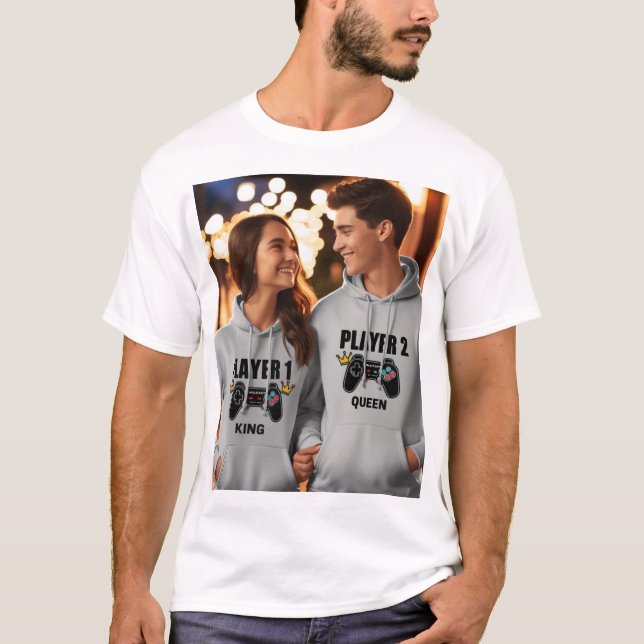 Camiseta Um jovem visto de correspondência personalizado pr (Frente)