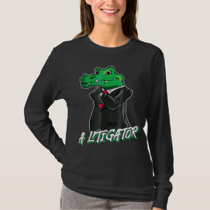Camiseta Um Jurista De Litigador Alligador Em Suit Tee