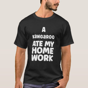 Camiseta Um Kangaroo Comeu Meu Trabalho Humor Sarcasmo Sch