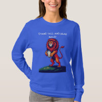 Um Leão Rampante Vermelho Ousado Ergue-se