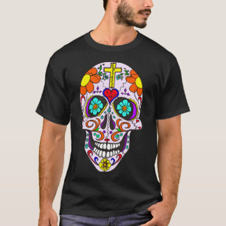 Camiseta Um legal CÉLULO AÇÚCAR Dia de Muertos dos Mortos