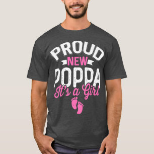 Camiseta Um Legal e Orgulhoso Novo Poppa É uma Menina Sexo