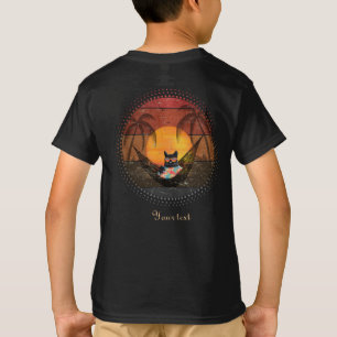 Camiseta Um Legal Homem de Escape Tropical do Gato
