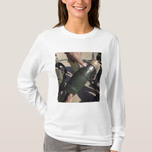 Camiseta Um líder do pelotão aponta a um ajuste do atraso