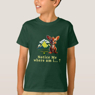 Camiseta Um lindo canguru vermelho com olhos grandes