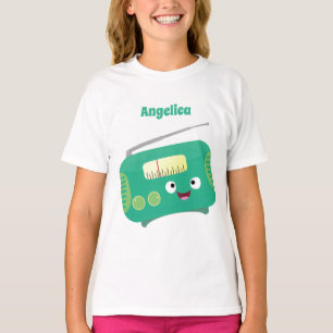 Camiseta Um lindo e engraçado retrô de rádio 