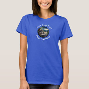 Camiseta Um lindo Gato de Maine Coon com Texto Personalizad
