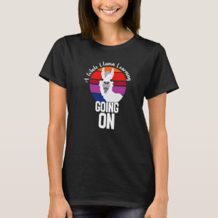 Camiseta Um Llama Inteiro Aprendendo Animação de Professor 