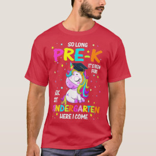Camiseta Um Longo Jardim de Infância Pré-K Aqui Eu Vim Unic