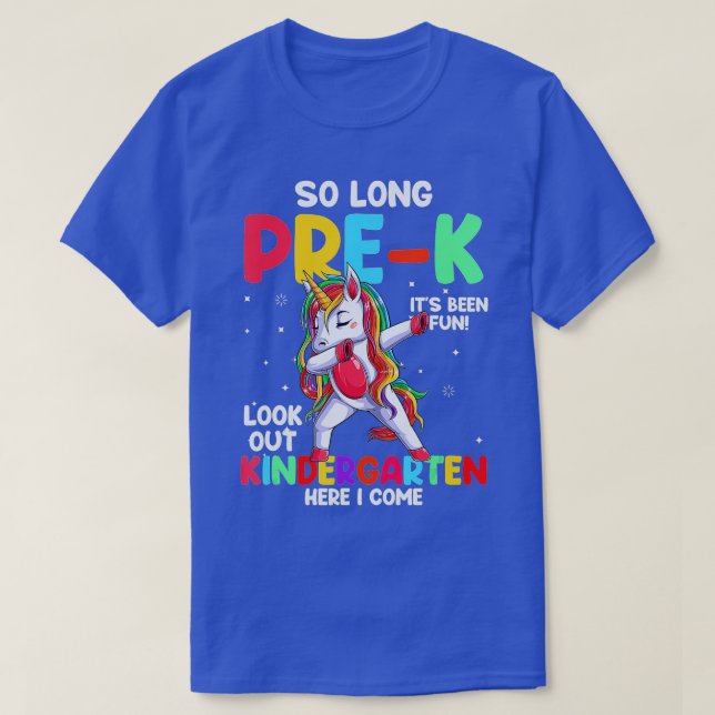 Camiseta Um Longo Jardim de Infância Pré-K Aqui Eu Vim Unic (Frente do Design)