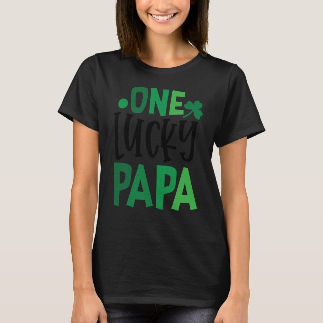 Camiseta Um Lucky Papa C Shamrock Irlanda Irlandesa (Frente)