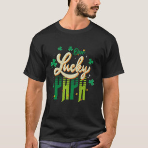 Camiseta Um Lucky Papa Engraçado Pai do Dia do Pai