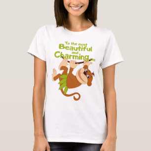 Camiseta Um macaco alegre balançando em um galho